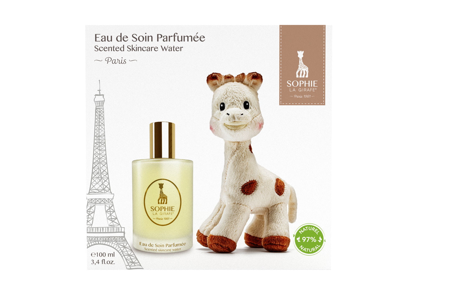 Coffret Eau de Toilette 50ml + Peluche - Parfums Sophie La Girafe