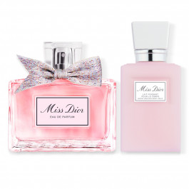 Coffret cadeau Miss Dior - eau de parfum et lait pour le corps - notes florales