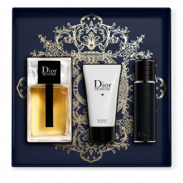 Coffret cadeau Dior Homme - Eau de toilette, gel douche et vaporisateur de voyage