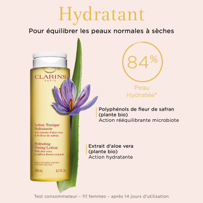 Lotion Tonique Hydratante- Peaux normales à sèches