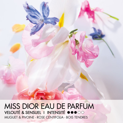 Miss Dior Eau de Parfum - Roller-Pearl - Notes florales vanillées et sensuelles